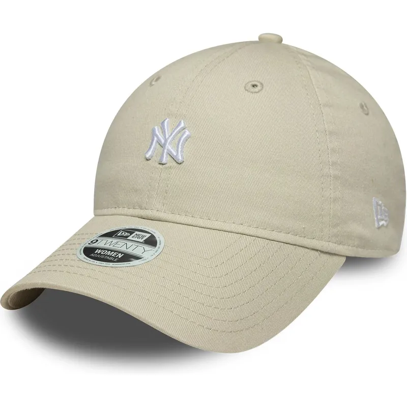 cap-izliekta-beige-adjustable-strap-9twenty-washed-mini-no-new-york-yankees-mlb-no-new-era