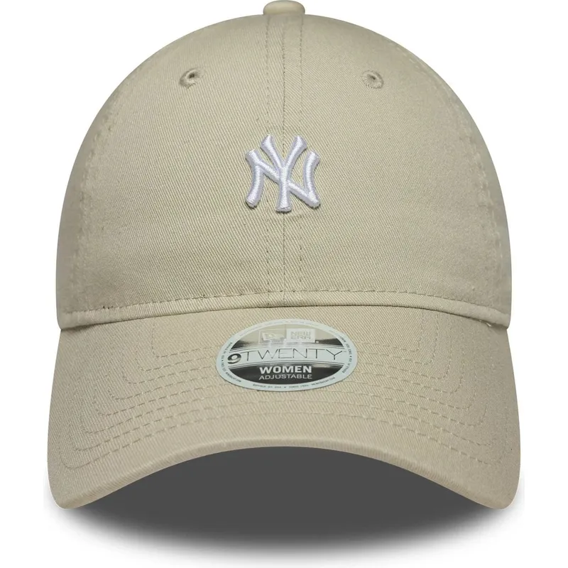 cap-izliekta-beige-adjustable-strap-9twenty-washed-mini-no-new-york-yankees-mlb-no-new-era