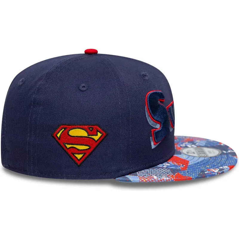 cepur-plakana-tumsi-zils-snapback-berniem-9fifty-no-superman-dc-comics-no-new-era