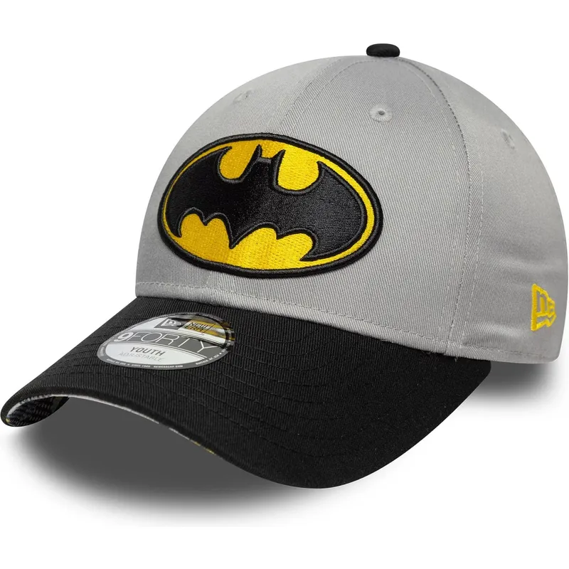 gorra-curva-gris-y-negra-ajustable-para-nino-9forty-de-batman-dc-comics-de-new-era