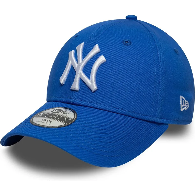 gorra-curva-azul-ajustable-para-nino-9forty-league-essential-de-new-york-yankees-mlb-de-new-era