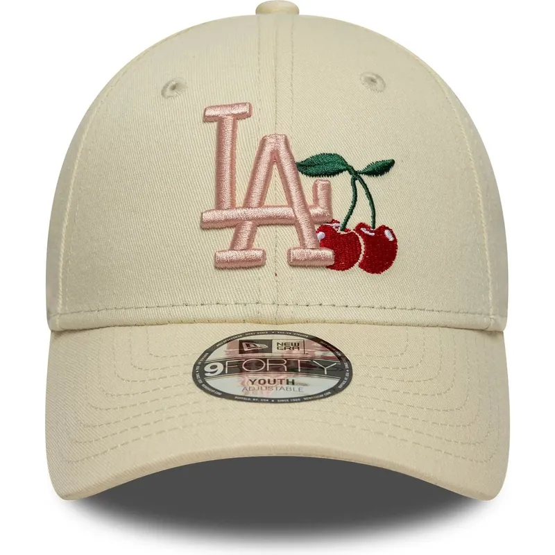 bezowa-zakrzywiona-czapka-regulowana-dla-dziecka-9forty-fruit-icon-new-york-yankees-mlb-new-era