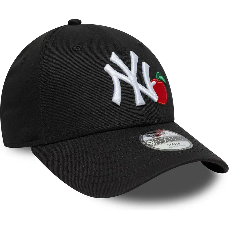 new-era-curved-brim-youth-9forty-fruit-icon-new-york-yankees-mlb-black-adjustable-cap