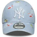 cepur-izliekta-zils-regulejama-lente-berniem-pequeno-9forty-plane-all-over-print-no-new-york-yankees-mlb-no-new-era