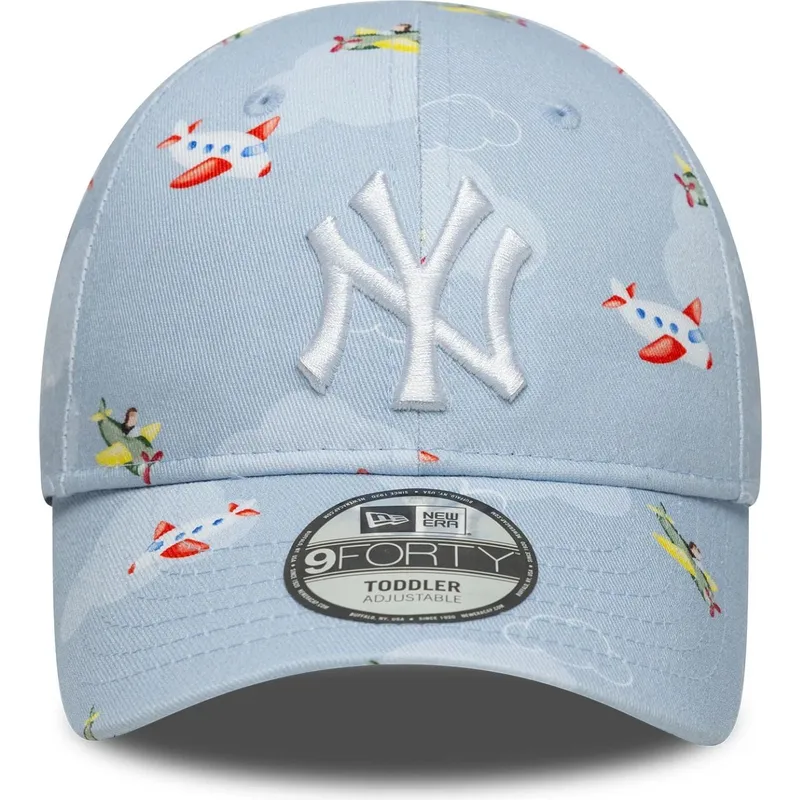 cepur-izliekta-zils-regulejama-lente-berniem-pequeno-9forty-plane-all-over-print-no-new-york-yankees-mlb-no-new-era