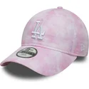 cepur-izliekta-roza-regulejama-lente-berniem-9twenty-tie-dye-no-los-angeles-dodgers-mlb-no-new-era