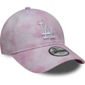 cap-izliekta-pink-adjustable-strap-berniem-9twenty-tie-dye-no-los-angeles-dodgers-mlb-no-new-era