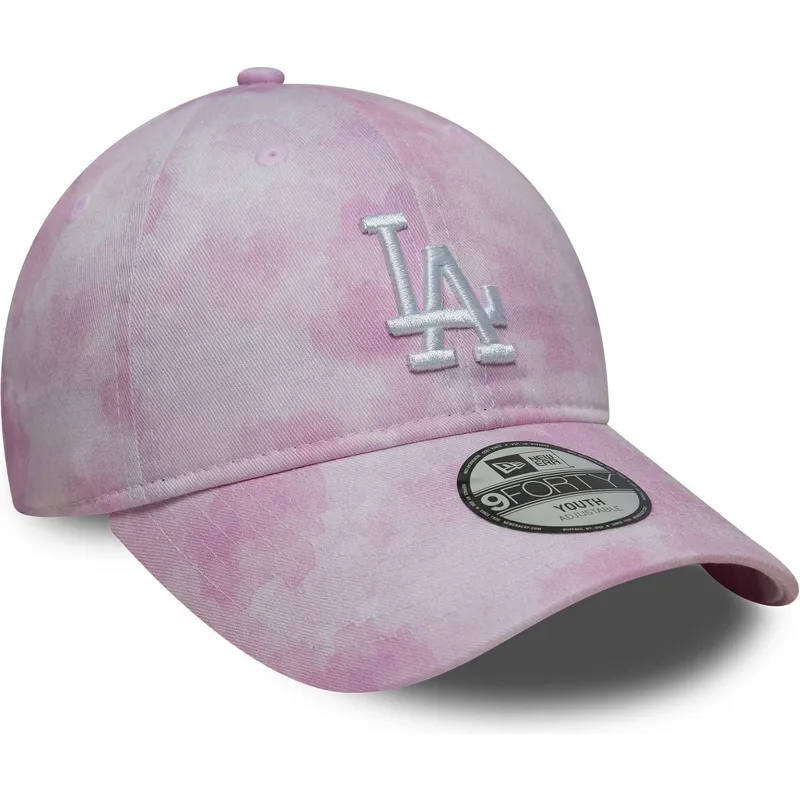 cepur-izliekta-roza-regulejama-lente-berniem-9twenty-tie-dye-no-los-angeles-dodgers-mlb-no-new-era