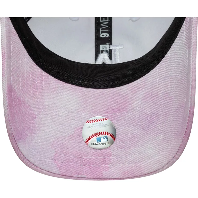 cepur-izliekta-roza-regulejama-lente-berniem-9twenty-tie-dye-no-los-angeles-dodgers-mlb-no-new-era