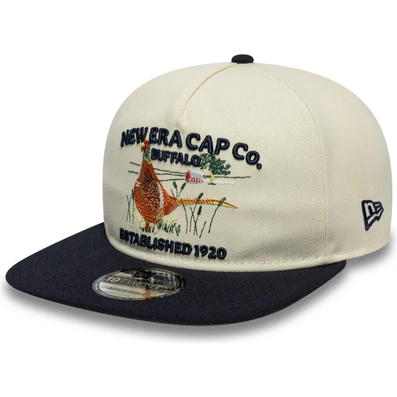 plaska-czapka-bezowo-granatowa-regulowana-19twenty-outdoor-graphic-new-era