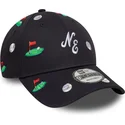 cepur-izliekta-tumsi-zils-regulejama-lente-9forty-golf-all-over-print-no-new-era