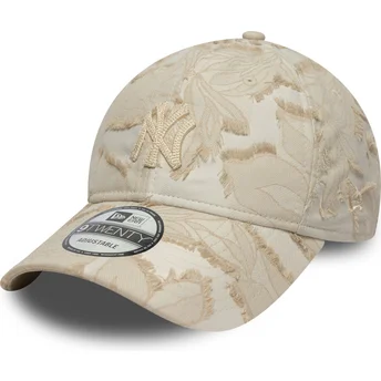 Cap izliekta beige adjustable strap 9TWENTY Img Floral no New York Yankees MLB no New Era