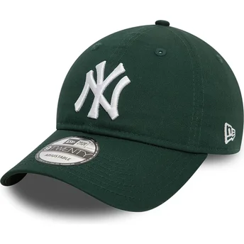 New Era Curved Brim 9TWENTY League Essential New York Yankees MLB Dark Green Adjustable Cap