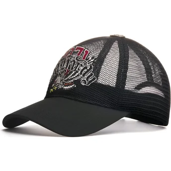 Cepur izliekta truckeris melns snapback 1971 Soaring Eagle Full Mesh no Ed Hardy