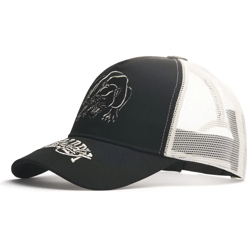 gorra-trucker-negra-contrast-stitch-panther-graphic-de-ed-hardy