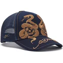 cepur-izliekta-truckeris-tumsi-zils-snapback-skull-and-snakes-graphic-no-ed-hardy