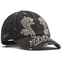 cepur-izliekta-melns-regulejams-desert-tiger-no-ed-hardy
