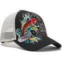 cepur-izliekta-truckeris-melns-snapback-1971-koi-fish-no-ed-hardy