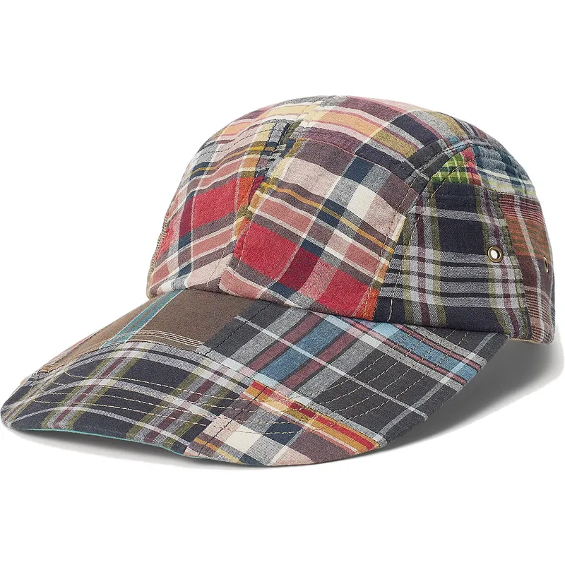 mehrfarbige-verstellbare-curved-cap-patchwork-madras-von-polo-ralph-lauren