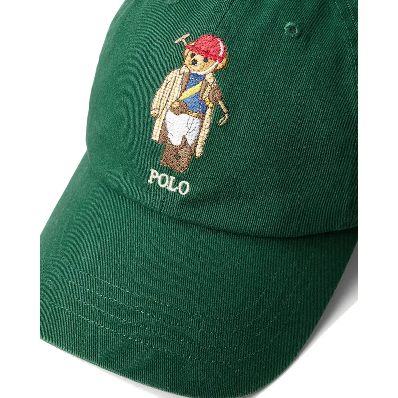 casquette-courbee-verte-ajustable-classic-sport-twill-polo-bear-polo-ralph-lauren