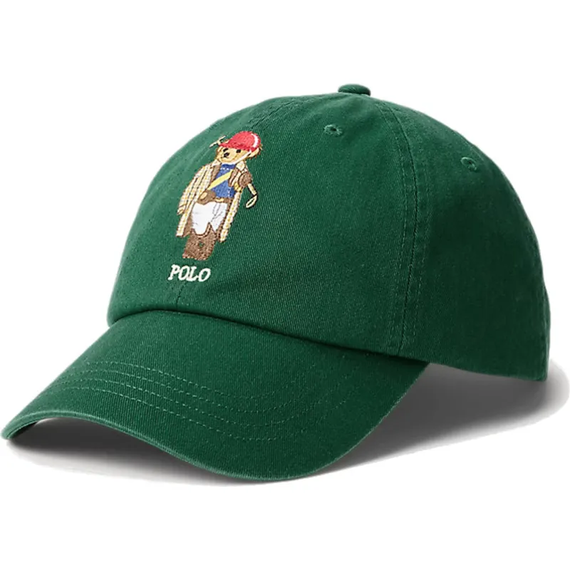 casquette-courbee-verte-ajustable-classic-sport-twill-polo-bear-polo-ralph-lauren