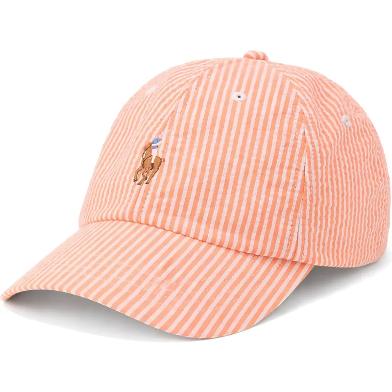 bojd-orange-justerbar-keps-stretch-seersucker-fran-polo-ralph-lauren