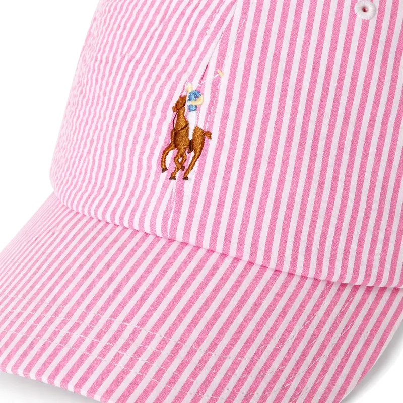 polo-ralph-lauren-curved-brim-stretch-seersucker-pink-adjustable-cap