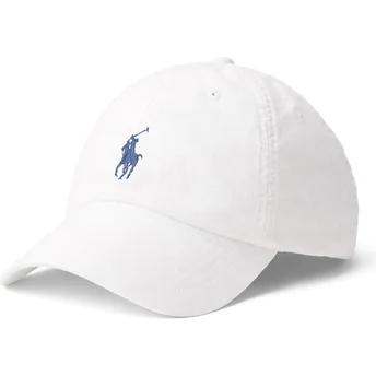 Casquette courbée blanche ajustable Linen Polo Ralph Lauren