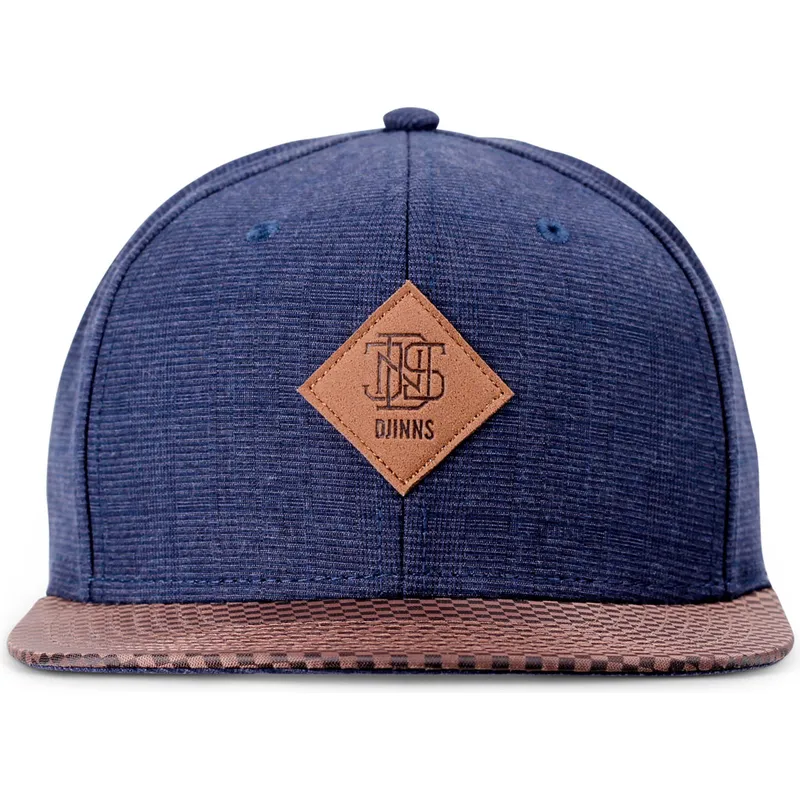 casquette-plate-bleue-marine-ajustable-glencheck-djinns