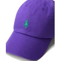 casquette-courbee-violette-ajustable-avec-logo-vert-cotton-chino-classic-sport-polo-ralph-lauren