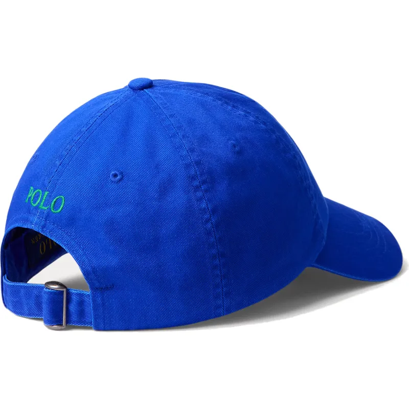 casquette-courbee-bleue-ajustable-avec-logo-vert-cotton-chino-classic-sport-polo-ralph-lauren