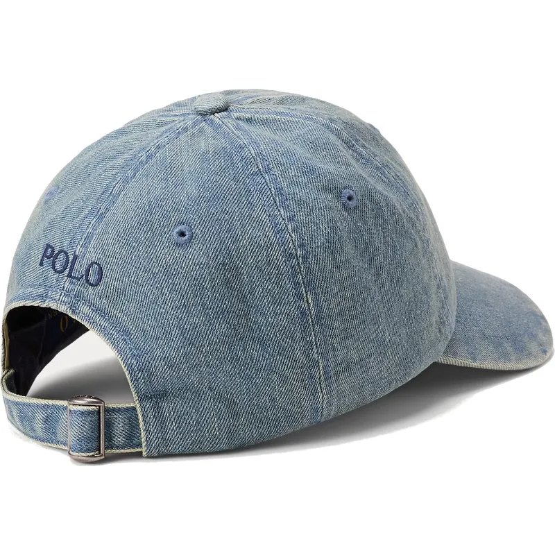 cepur-izliekta-zils-regulejams-indigo-denim-no-polo-ralph-lauren