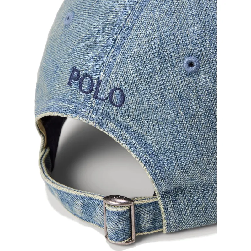 cepur-izliekta-zils-regulejams-indigo-denim-no-polo-ralph-lauren