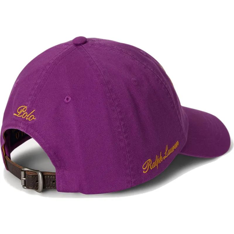 gorra-curva-violeta-ajustable-twill-triple-pony-de-polo-ralph-lauren