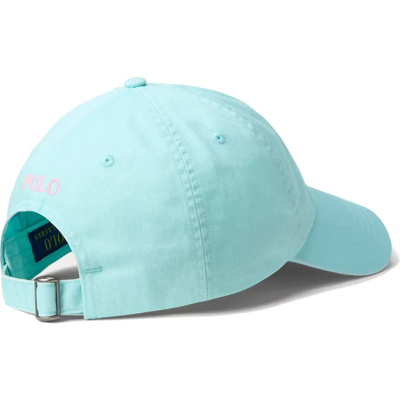 gorra-curva-azul-claro-ajustable-con-logo-rosa-cotton-chino-classic-sport-de-polo-ralph-lauren