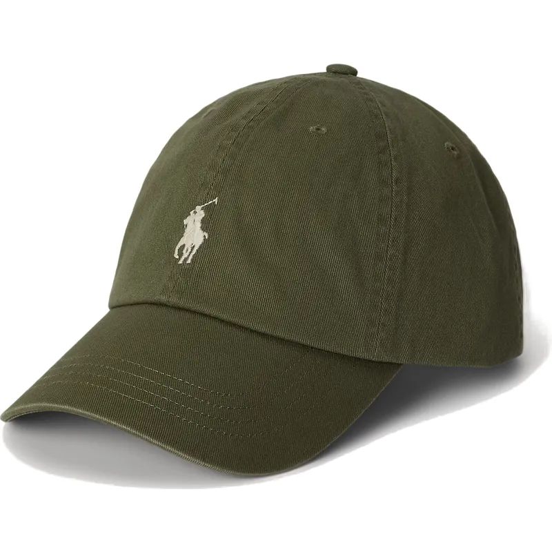 casquette-courbee-verte-ajustable-avec-logo-beige-cotton-chino-classic-sport-polo-ralph-lauren