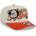beige-och-orange-bojd-keps-snapback-9fifty-a-frame-classic-fran-anaheim-ducks-nhl-av-new-era