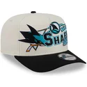 beige-och-svart-kurvad-keps-snapback-9fifty-a-frame-classic-san-jose-sharks-nhl-fran-new-era
