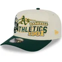new-era-curved-brim-9fifty-a-frame-classic-oakland-athletics-mlb-beige-and-green-snapback-cap
