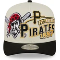 beige-och-svart-kurvad-keps-snapback-9fifty-a-frame-classic-pittsburgh-pirates-mlb-fran-new-era