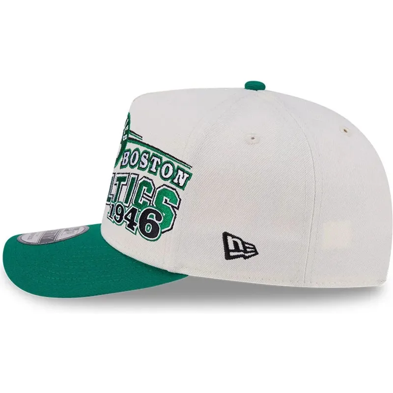 bezowo-zielona-czapka-z-daszkiem-snapback-9fifty-a-frame-classic-boston-celtics-nba-new-era
