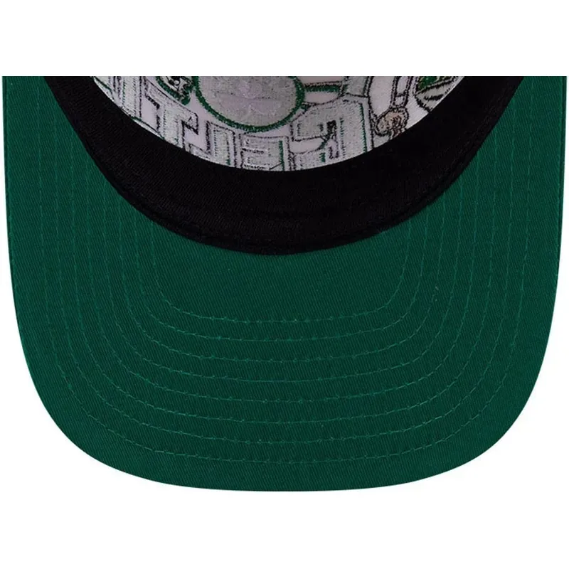 bezowo-zielona-czapka-z-daszkiem-snapback-9fifty-a-frame-classic-boston-celtics-nba-new-era