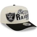 gorra-curva-beige-y-negra-snapback-9fifty-a-frame-classic-de-las-vegas-raiders-nfl-de-new-era