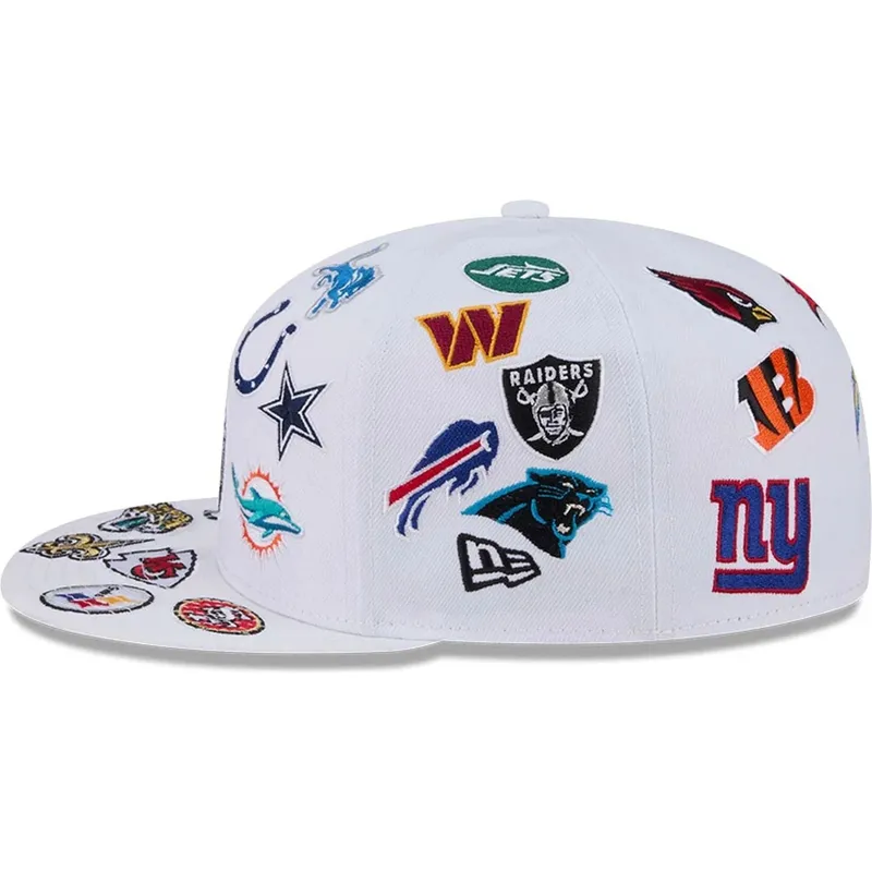 vit-platt-keps-justerad-59fifty-all-over-fran-nfl-av-new-era