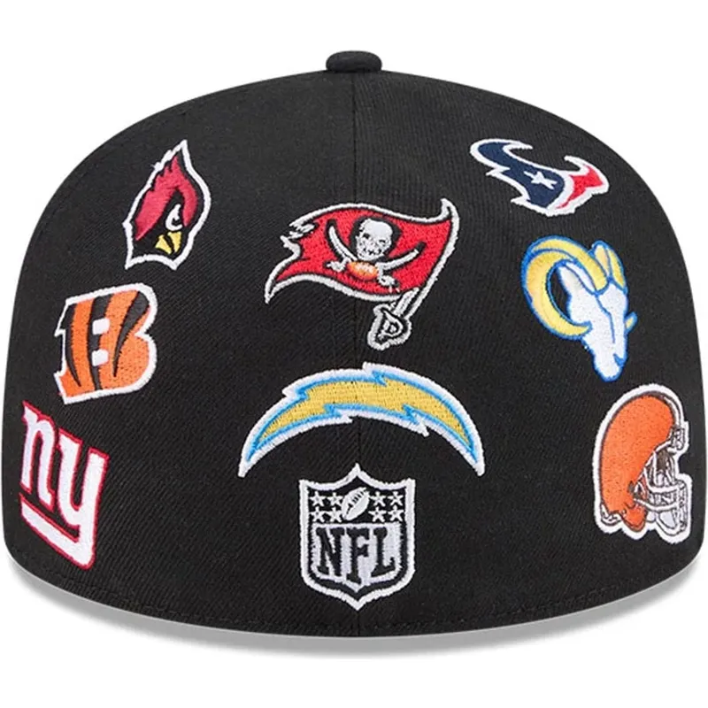 cepur-plakana-melns-pieguloss-59fifty-all-over-no-nfl-no-new-era