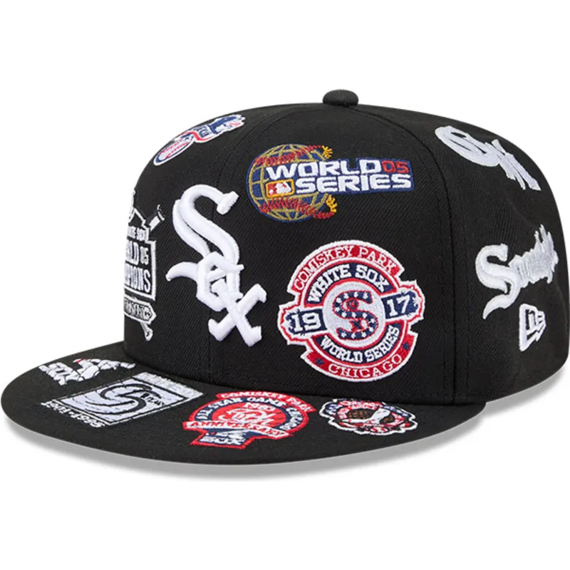 cepur-plakana-melns-pieguloss-59fifty-all-over-no-chicago-white-sox-mlb-no-new-era