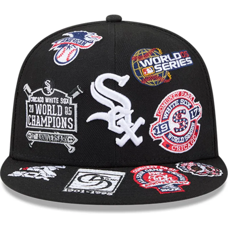 cepur-plakana-melns-pieguloss-59fifty-all-over-no-chicago-white-sox-mlb-no-new-era