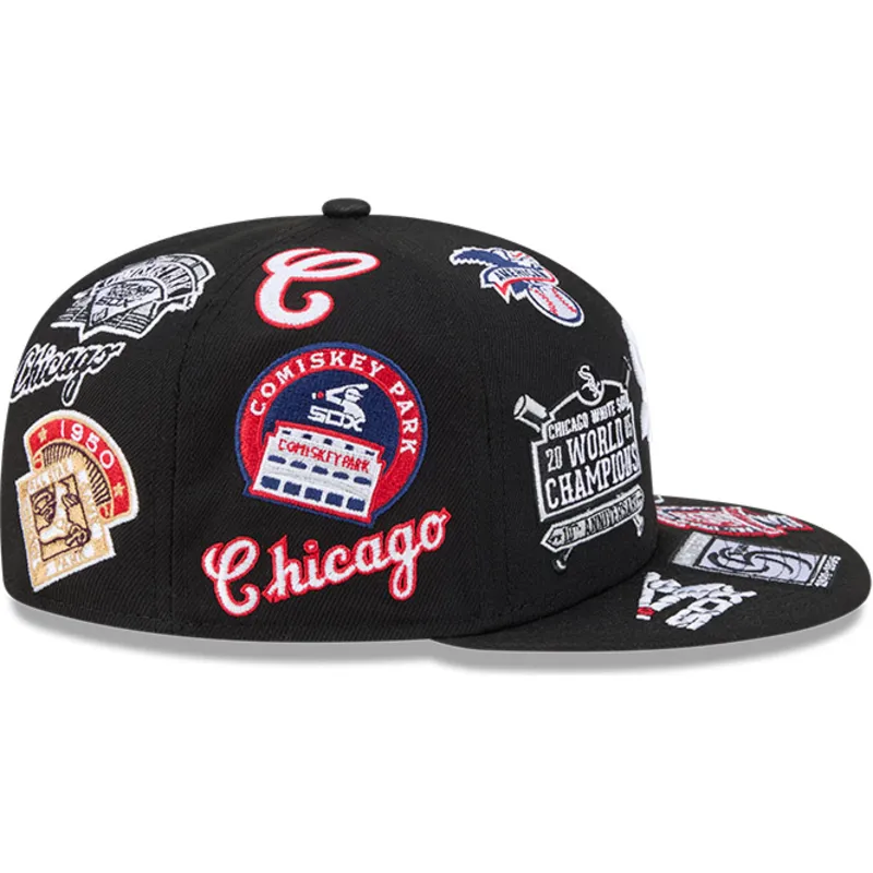 cepur-plakana-melns-pieguloss-59fifty-all-over-no-chicago-white-sox-mlb-no-new-era