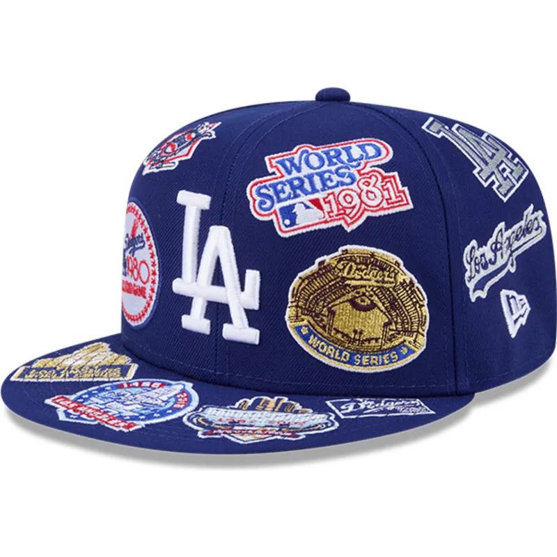 platt-bla-justerad-59fifty-all-over-logos-keps-fran-los-angeles-dodgers-mlb-av-new-era