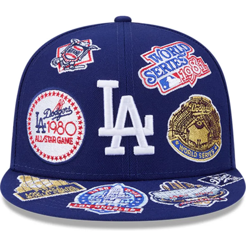 plaska-czapka-niebieska-dopasowana-59fifty-all-over-logos-los-angeles-dodgers-mlb-new-era